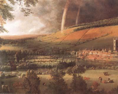 Jan Siberechts Landscape with Rainbow,Henley-on-Thames (mk08) oil painting picture